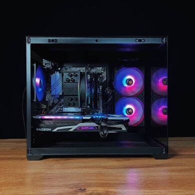 Сборка под заказ: игровой ПК Gamdias Aura GC10M ARGB Black Tower / AMD Ryzen 7 5700X (8 (16) ядер по 3.4 - 4.6 GHz) / 32 GB DDR4 / 1000 GB SSD M.2 / AMD Radeon RX 6700 XT, 12 GB GDDR6, 192-bit / 650W