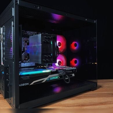 Сборка под заказ: игровой ПК Gamdias Aura GC10M ARGB Black Tower / AMD Ryzen 7 5700X (8 (16) ядер по 3.4 - 4.6 GHz) / 32 GB DDR4 / 1000 GB SSD M.2 / AMD Radeon RX 6700 XT, 12 GB GDDR6, 192-bit / 650W