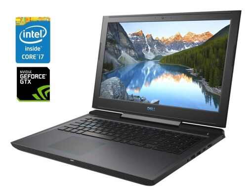 Ігровий ноутбук Б-клас Dell G7 15 7588 / 15.6" (1920x1080) IPS / Intel Core i7-8750H (6 (12) ядер по 2.2 - 4.1 GHz) / 16 GB DDR4 / 256 GB SSD NVMe + 1000 GB HDD / nVidia GeForce GTX 1060 Max-Q, 6 GB GDDR5, 192-bit / WebCam