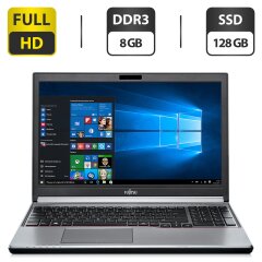 Ноутбук Fujitsu LifeBook E754 / 15.6'' (1920x1080) IPS / Intel Core i5-4210M (2 (4) ядра по 2.6 - 3.2 GHz) / 8 GB DDR3 / 128 GB SSD / Intel HD Graphics 4600 / DVD-ROM / Windows 10 Pro