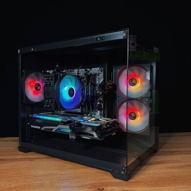Сборка под заказ: игровой ПК Gamdias Aura GC10M ARGB Black Tower / AMD Ryzen 7 5700X (8 (16) ядер по 3.4 - 4.6 GHz) / 32 GB DDR4 / 1000 GB SSD M.2 / AMD Radeon RX 6700 XT, 12 GB GDDR6, 192-bit / 650W