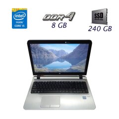 Ноутбук HP ProBook 450 G3 / 15.6" (1920x1080) TN / Intel Core i5-6200U (2 (4) ядра по 2.3 - 2.8 GHz) / 8 GB DDR4 / 240 GB SSD / WebCam / DVD-RW