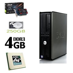 DELL 580 DT / Athlon II X2 240 (2 ядра по 2.8 GHz) / 4 GB DDR3 / 250 GB HDD / GeForce GT 730 1 GB (HDMI, DVI, VGA) NEW