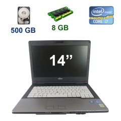 Fujitsu Lifebook S782 / 14" (1366x768) WXGA+ TN LED / Intel Core i7-3540M (2 (4) ядра по 3.0 - 3.7 GHz) / 8 GB DDR3 / 500 GB HDD / WebCam / USB 3.0