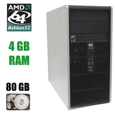 HP dc5850 Tower / AMD Athlon X2 4450B (2 ядра по 2.3GHz) / 4 GB DDR2 / 80 GB HDD