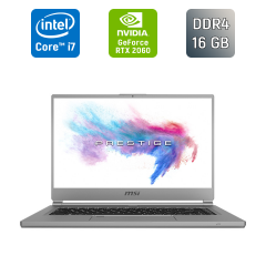 Игровой ноутбук Б-класс MSI Creator P65 / 15.6" (3840x2160) IPS / Intel Core i7-9750H (6 (12) ядер по 2.6 - 4.5 GHz) / 16 GB DDR4 / 512 GB SSD / nVidia GeForce RTX 2060, 6 GB GDDR6, 192-bit / WebCam / Windows 10