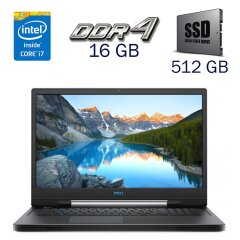 Игровой ноутбук Б-класс Dell G7 7790 / 17.3" (1920x1080) IPS / Intel Core i7-9750H (6 (12) ядер по 2.6 - 4.5 GHz) / 16 GB DDR4 / 512 GB SSD + 512 GB SSD / nVidia GeForce GTX 1660 Ti, 6 GB GDDR6, 192-bit / WebCam