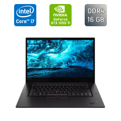 Игровой ноутбук Lenovo ThinkPad x1 Extreme / 15.6" (1920x1080) IPS / Intel Core i7-8750H (6 (12) ядер по 2.2 - 4.1 GHz) / 16 GB DDR4 / 512 GB SSD / nVidia GeForce GTX 1050 Ti, 4 GB GDDR5, 128-bit / WebCam / TouchID / Windows 10
