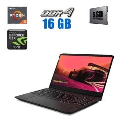 Игровой ноутбук Lenovo Ideapad Gaming 3 15ACH6 / 15.6" (1920x1080) IPS / AMD Ryzen 5 5600H (6 (12) ядер по 3.3 - 4.2 GHz) / 16 GB DDR4 / 480 GB SSD / nVidia GeForce GTX 1650, 4 GB GDDR6, 128-bit / WebCam