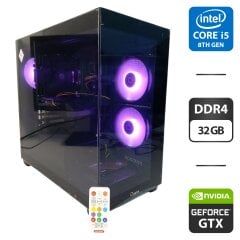 Игровой ПК Ocypus Gamma C52 ARGB Tower / Intel Core i5-8400 (6 ядер по 2.8 - 4.0 GHz) / 32 GB DDR4 / 256 GB SSD M.2 + 480 GB SSD + 500 GB HDD / nVidia GeForce GTX 1650 Super, 4 GB GDDR6, 128-bit / 750W