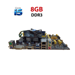 Комплект: Материнська плата Asus H81M-K / Intel Core i5-4570 (4 ядра по 3.2 - 3.6 GHz) / Socket LGA 1150 / 8 GB DDR3 / кулер