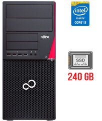 Компьютер Fujitsu Esprimo P720 E90+ Tower / Intel Core i5-4590 (4 ядра по 3.3 - 3.7 GHz) / 4 GB DDR3 / 240 GB SSD / Intel HD Graphics 4600 / 280W / DisplayPort / DVI