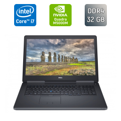 Мобильная рабочая станция Dell Precision 7710 / 17.3" (1920x1080) IPS / Intel Core i7-6820HQ (4 (8) ядра по 2.7 - 3.6 GHz) / 32 GB DDR4 / 512 GB SSD / nVidia Quadro M5000M, 8 GB GDDR5, 256-bit / Windows 10