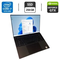 Мобільна робоча станція Dell XPS 15 9500 / 15.6" (1920x1200) IPS / Intel Core i7-10750H (6 (12) ядра по 2.6 - 5.0 GHz) / 16 GB DDR4 / 256 GB SSD / nVidia GeForce GTX 1650 Ti, 4 GB GDDR6, 128-bit / WebCam