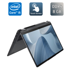 Ноутбук-трансформер Б-клас Lenovo IdeaPad Flex 5 14IAU7 / 14" (1920x1080) IPS Touch / Intel Core i5-1235U (10 (12) ядер по 3.3 - 4.4 GHz) / 8 GB DDR4 / 256 GB SSD / Intel Iris Xe Graphics / WebCam / TouchID