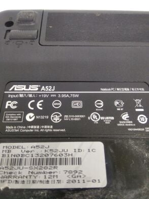 Ноутбук Asus K52J / 15.6" (1366x768) TN / Intel Core i3-350M (2 (4) ядра по 2.26 GHz) / 4 GB DDR3 / 200 GB HDD / AMD Radeon HD 6370M, 512 MB DDR3, 64-bit / WebCam / DVD-RW