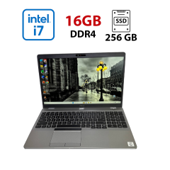 Ноутбук Б-класс Dell Latitude 5510 / 15.6" (1920x1080) IPS / Intel Core i7-10610U (4 (8) ядра по 1.8 - 4.9 GHz) / 16 GB DDR4 / 256 GB SSD / Intel UHD Graphics / WebCam