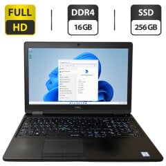 Ноутбук Б-класс Dell Latitude 5590 / 15.6" (1920x1080) IPS / Intel Core i5-8350U (4 (8) ядра по 1.7 - 3.6 GHz) / 16 GB DDR4 / 256 GB SSD / Intel UHD Graphics 620 / WebCam