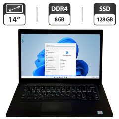 Ноутбук Dell Latitude 7480 / 14" (1366x768) TN / Intel Core i5-7300U (2 (4) ядра по 2.6 - 3.5 GHz) / 8 GB DDR4 / 128 GB SSD / Intel HD Graphics 620 / WebCam / Windows 11 Pro