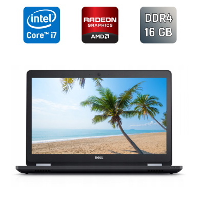 Ноутбук Б-клас Dell Latitude E5570 / 15.6" (1920x1080) IPS / Intel Core i7-6820HQ (4 (8) ядра по 2.7 - 3.6 GHz) / 16 GB DDR4 / 512 GB SSD / AMD Radeon R7 M370, 2 GB GDDR5, 128-bit / WebCam / TouchID / Windows 10