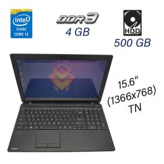 Ноутбук Б класс Toshiba Satellite C55-A5204 / 15.6" (1366x768) TN / Intel Core i3-3120M (2 (4) ядра по 2.5 GHz) / 4 GB DDR3 / 500 GB HDD / WebCam / DVD-ROM / USB 3.0 / HDMI