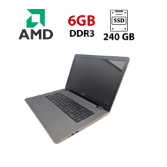 Ноутбук Dell Inspiron 15-5755 / 17.3" (1600x900) TN / AMD A8-7410 (4 ядра по 2.2 - 2.5 GHz) / 6 GB DDR3 / 240 GB SSD / AMD Radeon R5 Graphics / WebCam