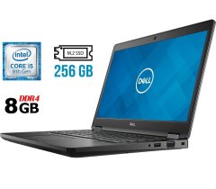 Ноутбук Dell Latitude 5491 / 14" (1366x768) TN / Intel Core i5-8300H (4 (8) ядра по 2.3 - 4.0 GHz) / 8 GB DDR4 / 256 GB SSD M.2 / Intel UHD Graphics 630 / WebCam / USB 3.1 / HDMI / Windows 10 лицензия