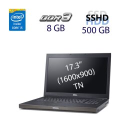 Ноутбук Dell Precision M6700 / 17.3" (1600x900) TN / Intel Core i5-3320M (2 (4) ядра по 2.6 - 3.3 GHz) / 8 GB DDR3 / 500 GB SSHD / AMD FirePro M6000, 2 GB GDDR5, 128-bit / WebCam / DVD-RW