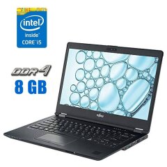 Ноутбук Fujitsu Lifebook U7410 / 14" (1920x1080) IPS / Intel Core i5-10210U (4 (8) ядра по 1.6 - 4.2 GHz) / 8 GB DDR4 / 480 GB SSD / Intel UHD Graphics / WebCam