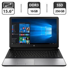 Ноутбук HP 350 G2 / 15.6" (1366x768) TN / Intel Core i3-5010U (2 (4) ядра по 2.1 GHz) / 16 GB DDR3 / 256 GB SSD / Intel HD Graphics 5500 / WebCam / DVD-ROM