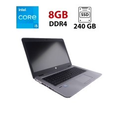 Ноутбук HP EliteBook 840 G4 / 14" (1920x1080) TN / Intel Core i5-7200U (2 (4) ядра по 2.5 - 3.1 GHz) / 8 GB DDR4 / 240 GB SSD / Intel HD Graphics 620 / WebCam