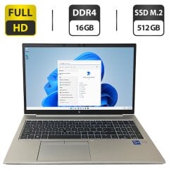 Ноутбук HP EliteBook 850 G8 / 15.6" (1920x1080) IPS / Intel Core i7-1185G7 (4 (8) ядра по 4.8 GHz) / 16 GB DDR4 / 512 GB SSD M.2 / Intel Iris Xe Graphics / WebCam / Fingerprint