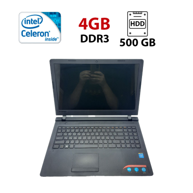 Ноутбук Lenovo IdeaPad 100-15 / 15.6" (1366x768) TN / Intel Celeron N2840 (2 ядра по 2.16 - 2.58 GHz) / 4 GB DDR3 / 500 GB HDD / Intel HD Graphics / WebCam