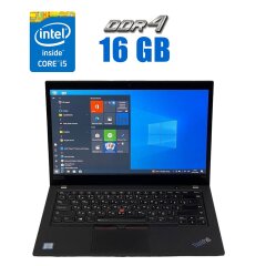 Ноутбук Lenovo ThinkPad T490 / 14" (1920x1080) IPS / Intel Core i5-8365U (4 (8) ядра по 1.6 - 4.1 GHz) / 16 GB DDR4 / 480 GB SSD / Intel UHD Graphics / WebCam 