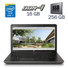 Робоча станція Б-клас HP ZBook 17 G3 / 17.3" (1920x1080) TN / Intel Core i7-6700HQ (4 (8) ядра по 2.6 - 3.5 GHz) / 16 GB DDR4 / 256 GB SSD / nVidia Quadro M1000M, 2 GB GDDR5, 128-bit / WebCam