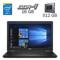 Робоча станція Dell Precision 3520 / 15.6" (1920x1080) IPS / Intel Core i7-7700HQ (4 (8) ядра 2.8 - 3.8 GHz) / 16 GB DDR4 / 512 GB SSD / nVidia Quadro M620, 2 GB GDDR5, 128-bit / WebCam