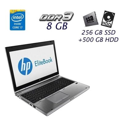 Рабочая станция HP EliteBook 8570w / 15.6" (1920x1080) TN / Intel Core i7-3820QM (4 (8) ядра по 2.7 - 3.7 GHz) / 8 GB DDR3 / 256 GB SSD+500 GB HDD / nVidia Quadro K2000M, 2 GB DDR3, 128-bit / WebCam / DVD-RW / USB 3.0 / АКБ не держит Рабочая станция HP EliteBook 8570w / 15.6" (1920x1080) TN / Intel Core i7-3820QM (4 (8) ядра по 2.7 - 3.7 GHz) / 8 GB DDR3 / 256 GB SSD+500 GB HDD / nVidia Quadro K2000M, 2 GB DDR3, 128-bit / WebCam / DVD-RW / USB 3.0 / АКБ не держит