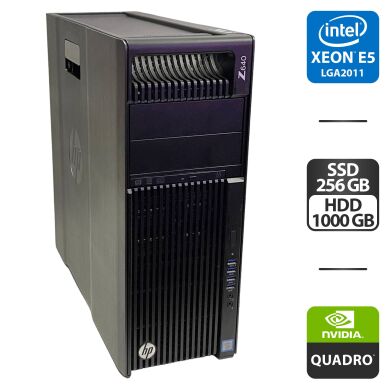 Рабочая станция HP Z640 Workstation Tower / Intel Xeon E5-2609 v3 (6 ядер по 1.9 GHz) / 32 GB DDR4 / 256 GB SSD + 1000 GB HDD / nVidia Quadro K2200, 4 GB GDDR5, 128-bit / DVD-ROM / 925W Рабочая станция HP Z640 Workstation Tower / Intel Xeon E5-2609 v3 (6 ядер по 1.9 GHz) / 32 GB DDR4 / 256 GB SSD + 1000 GB HDD / nVidia Quadro K2200, 4 GB GDDR5, 128-bit / DVD-ROM / 925W