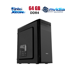 Рабочая станция Vinga CS115-500W Tower / 2x Intel Xeon E5-2660 v4 (14 (28) ядер по 2.0 - 3.2 GHz) / 64 GB DDR4 / 256 GB SSD NVMe / nVidia Quadro M4000, 8 GB GDDR5, 256-bit