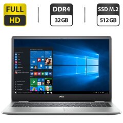 Ультрабук Б-клас Dell Inspiron 15 5593 / 15.6" (1920x1080) IPS / Intel Core i5-1035G1 (4 (8) ядер по 1.0 - 3.6 GHz) / 32 GB DDR4 / 512 GB SSD M.2 / Intel UHD Graphics / WebCam / HDMI / Windows 11 Pro