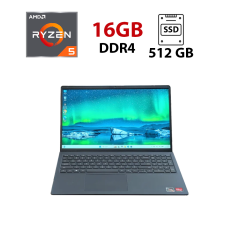 Ультрабук Dell Inspiron 15 3525 / 15.6" (1920x1080) IPS / AMD Ryzen 5 5625U (6 (12) ядер по 2.3 - 4.3 GHz) / 16 GB DDR4 / 512 GB SSD / AMD Radeon Vega 7 Graphics / WebCam / Win 11
