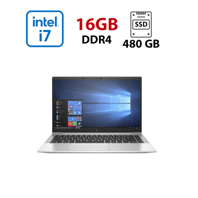 Ультрабук HP EliteBook 840 G7 / 14" (1920x1080) IPS / Intel Core i7-10610U (4 (8) ядра по 1.8 - 4.9 GHz) / 16 GB DDR4 / 480 GB SSD / Intel UHD Graphics / WebCam