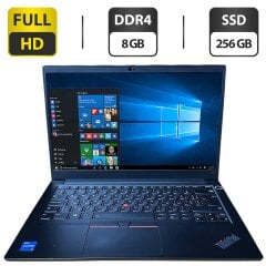 Ультрабук Б-клас Lenovo ThinkPad E14 Gen2 / 14" (1920x1080) IPS / Intel Core i5-1135G7 (4 (8) ядра по 4.2 GHz) / 8 GB DDR4 / 256 GB SSD / Intel Iris Xe Graphics / WebCam