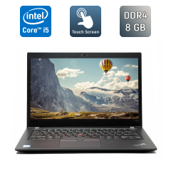 Ультрабук Lenovo ThinkPad T480s / 14" (1920x1080) IPS Touch / Intel Core i5-8350U (4 (8) ядра по 1.7 - 3.6 GHz) / 8 GB DDR4 / 256 GB SSD / Intel UHD Graphics 620 / WebCam / Fingerprint / Windows 10