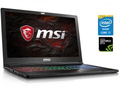 Ігровий ноутбук MSI GS63VR 7RF / 15.6" (1920x1080) IPS / Intel Core i7-7700HQ (4 (8) ядра по 2.8 - 3.8 GHz) / 16 GB DDR4 / 256 GB SSD M.2 + 1000 GB HDD / nVidia GeForce GTX 1060, 6 GB GDDR5, 192-bit / WebCam