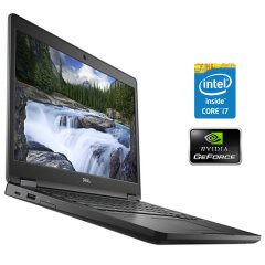 Ігровий ноутбук Dell Latitude 5580 / 15.6" (1920x1080) IPS Touch / Intel Core i7-7820HQ (4 (8) ядра по 2.9 - 3.9 GHz) / 16 GB DDR4 / 256 GB SSD / nVidia GeForce 940MX, 2 GB GDDR5, 64-bit / WebCam / Win 11 Pro