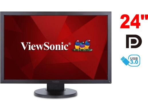 Монитор ViewSonic VG2438M / 24" (1920x1200) TN / 1x DP, 1x DVI, 1x VGA, 4x USB 3.0, 2x Audio / 2x 2W / VESA 100x100 / Pivot + Кабель питания Монитор ViewSonic VG2438M / 24" (1920x1200) TN / 1x DP, 1x DVI, 1x VGA, 4x USB 3.0, 2x Audio / 2x 2W / VESA 100x100 / Pivot + Кабель питания