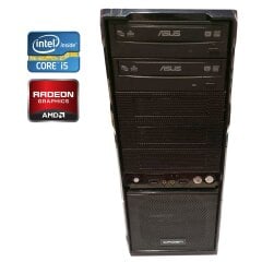 Ігровий ПК Б-клас Crown Tower / Intel Core i5-4590 (4 ядра по 3.3 - 3.7 GHz) / 16 GB DDR3 / 256 GB SSD + 1000 GB HDD / AMD Radeon RX 580, 8 GB GDDR5, 256-bit / 450W / DVD-RW
