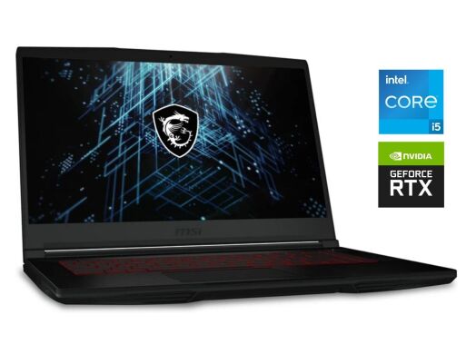 Ігровий ноутбук MSI GF63 Thin / 15.6" (1920x1080) IPS / Intel Core i5-12450H (8 (12) ядер по 3.3 - 4.4 GHz) / 16 GB DDR4 / 512 GB SSD M.2 + 1000 GB HDD / nVidia GeForce RTX 4050, 6 GB GDDR6, 96-bit / WebCam / Win 11 Home