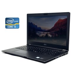 Ультрабук Б-класс Fujitsu Lifebook U757 / 15.6" (1920x1080) IPS / Intel Core i5-7200U (2 (4) ядра по 2.5 - 3.1 GHz) / 8 GB DDR4 / 256 GB SSD / Intel HD Graphics 620 / WebCam / Win 10 Pro